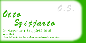 otto szijjarto business card